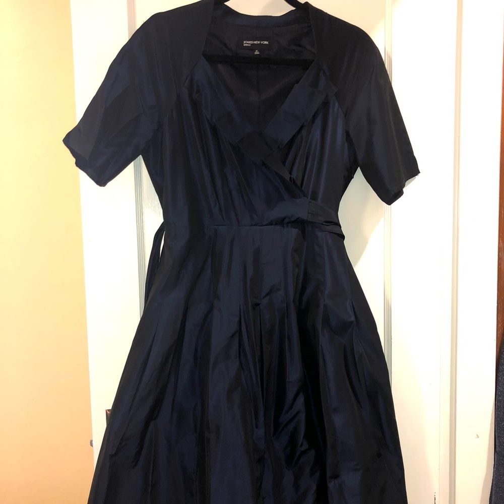 Navy Blue Fit and Flair Cocktail Dress